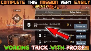Kill 12 enemies in the Quarry (Sanhok) with QBZ