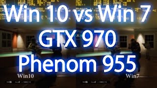 Rainbow Six Siege - Benchmark All Preset (Windows 10 vs Windows 7) GTX 970 + Phenom 955 @4Ghz