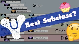 What subclass should I play? | Destiny 2 tier list