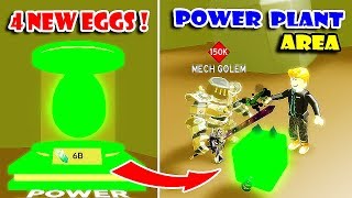 NEW *POWER PLANT* AREA UPDATE, 4 NEW EGGS & HARD BOSS 150K In SLAYING SIMULATOR! [Roblox]