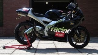Street racing aprilia rs250 on board 2 stroke