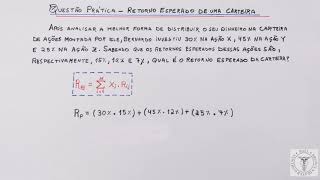 Questão Resolvida - como calcular o retorno médio de uma carteira