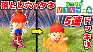 【あつ森】5連続の落とし穴ドッキリは成功するのか!?ｗ【あつまれどうぶつの森:赤髪のとも】#6