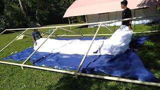 Pemasangan tenda glamping 4x6