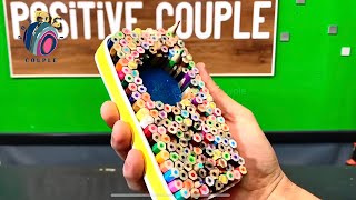 Phone case made of pencils and epoxy. Карандаши и эпоксидная смола.