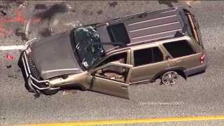 Driver almost dead  from crashed 90's Nissan Pathfinder