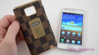 Чехол-накладка"LV"(коричневый)для Samsung Galaxy S2