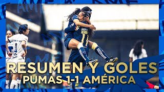 Resumen y goles América Femenil 1-1 Pumas Cantera