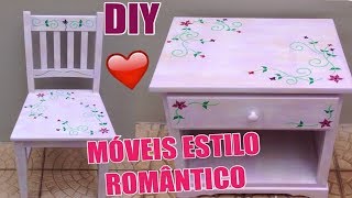 Como fazer pintura de móvel com ar romântico  - #DIY