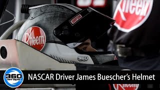 Helmet Vinyl Wrap for NASCAR driver James Buescher