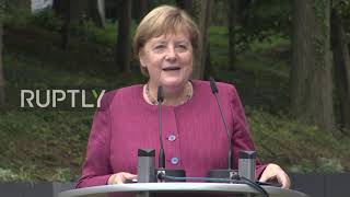 Germany: Merkel plants tree in Templin to celebrate her hometown 750th anniv