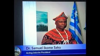 PRESIDENT SAMUEL SAKO OF AMBAZONIA ADDRESS BRITISH SOUTHERN CAMEROONIANIANS