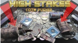 I WON $120 on a "HIGH RISK" Coin Pusher!!