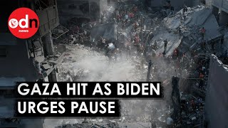 Gaza Refugee Camp Struck As Biden Urges Humanitarian Pause