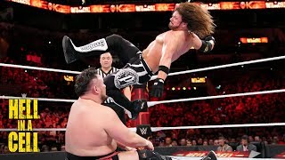 AJ Styles unleashes a barrage of attacks on Samoa Joe: WWE Hell in a Cell 2018 (WWE Network)
