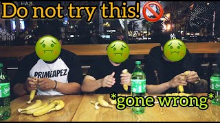 Banana Sprite Challenge On Public! *Vomit Warning*