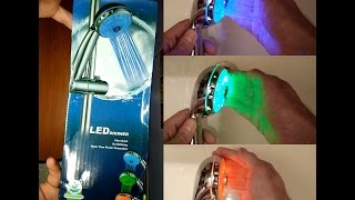 3 Mode LED Light Shower Head Temperature Sensor / Лейка душа со световой  индикацией по температуре