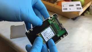 Installing Crucial mSATA SSD into Qumox Mini SATA adapter enclosure