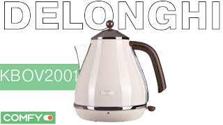 Delonghi KBOV2001 - современный чайник с винтажным дизайном - Видеодемонстрация от Comfy