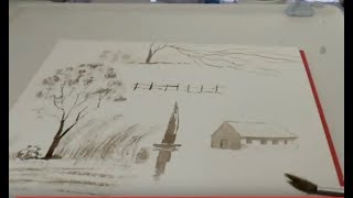 Акварель- Техника работы кистью, мазки. Brush Strokes, part1