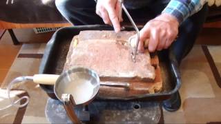 Первая удачная отливка и  кольцо-обручалка.