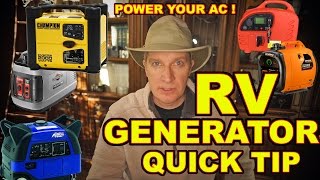 ?IMPORTANT TIP: How to Power an RV AIR-CONDITIONER with a Generator