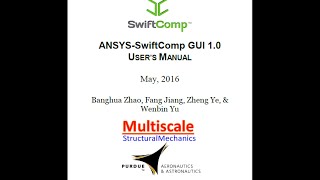 ANSYS SwiftComp GUI: 2. Installation