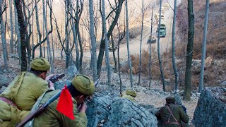 國軍埋伏日軍車隊，卻被日軍強大的火力瞬間壓制，幸好友軍在另一邊也發動了攻擊！ 抗日