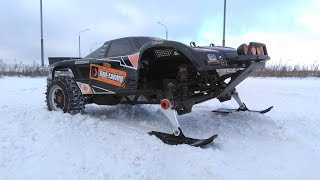 Бензиновая HPI Baja 5T на лыжах со злой резиной сзади! ... Баха 5T, часть 4