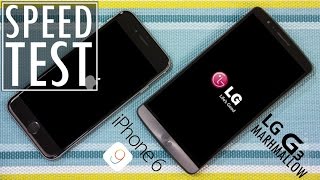 LG G3 marshmallow vs iPhone 6 IOS 9 speed test