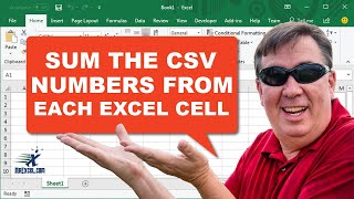Excel Sum The Comma Delimited Numbers From One Cell - 2372b