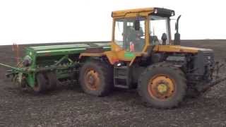 Выезд и сев вымирающего трактора ЛТЗ-155У сеялкой Amazone D9-60