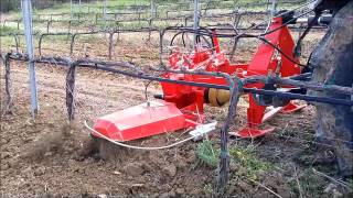 SANIDAS Φρεζάκι με αισθητήρα-Rotary tiller with feeler-Автоматична фреза за лозя