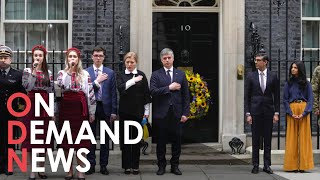 Watch Rishi Sunak Lead One-Minute for Ukraine Outside No. 10