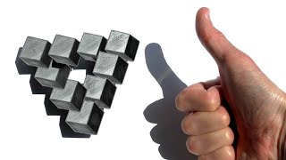 Невероятная иллюзия - сломай себе мозг! на 3D принтере 3d print #Shorts