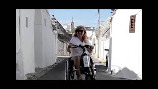 amputee Ruotin among the trulli of Alberobello