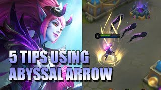 SELENA SKILL GUIDE HOW TO USE ABYSSAL ARROW - MOBILE LEGENDS