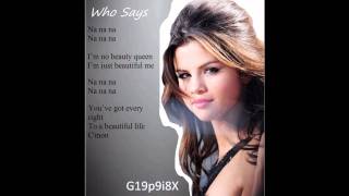 Selena Gomez - Who Says (Karaoke/Instrumental)