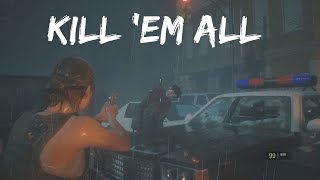 Killing All Zombies in Opening Section of Resident Evil 2 Remake (One Shot Kill PC Mod)