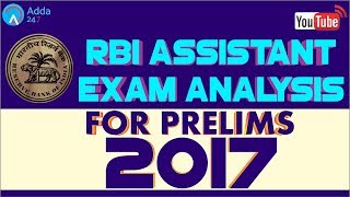 RBI Assistant Prelims Exam Analysis, Review 2017: 27th Nov - Shift 1