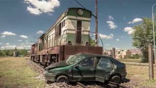 Simulovaná zrážka vlaku na železničnom priecestí 8.6.2017