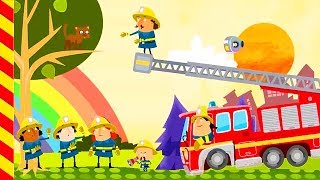 Развивающий мультфильм про пожарную машину. Пожарники спасают котика на дереве. Игра про пожарных