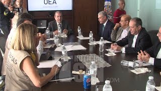Partidos políticos se reúnen por separado con observadores de la OEA