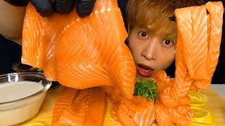 【ASMR】サーモン麺 SALMON NOODLES 연어 국수/咀嚼音/Eating sounds