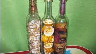 botellas rellenas. (como cortar una botella de vidrio)