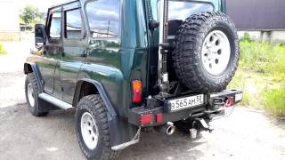 uaz hanter swap 5vz custom exhaust