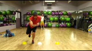 Cone Hop & Stick w/ Miniband for Knee Stability