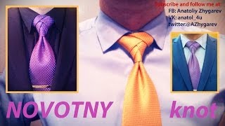 How to tie Novotny knot(close to Eldredge knot) Как завязать галстук узлом Новотни.