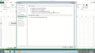 Change macro setting Excel 2013