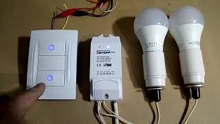 Comando WiFi con sonoff dual y táctiles inalámbricas DISTANTLIGHT